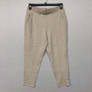 Athleta Women Beige High Rise Stretch Venice Pintuck Pants Size Small M068 -3